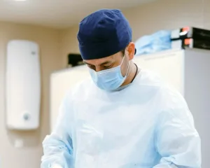 Surgeon performing surgery 
